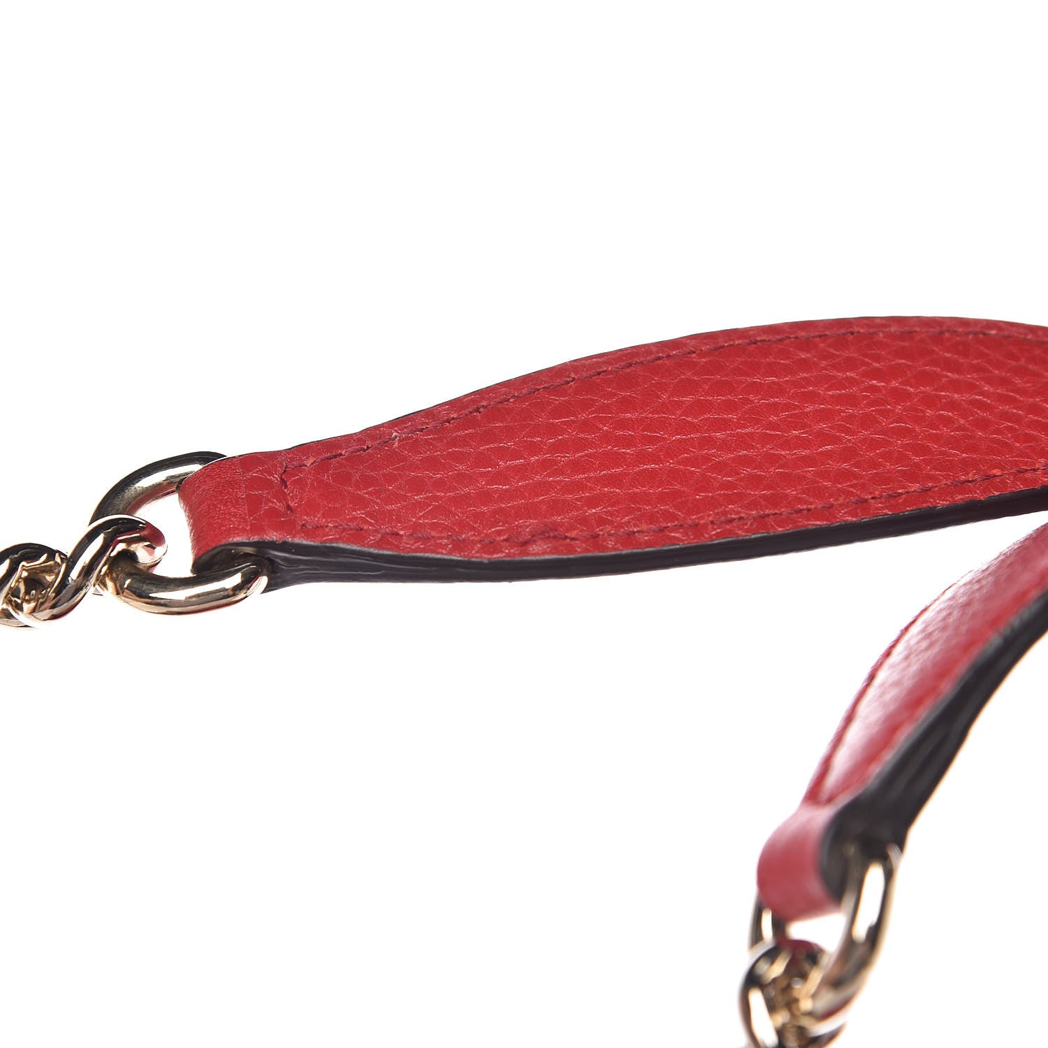 Gucci Pebbled Calfskin Medium Soho Chain Shoulder Bag Tabasco Red 10 of 10
