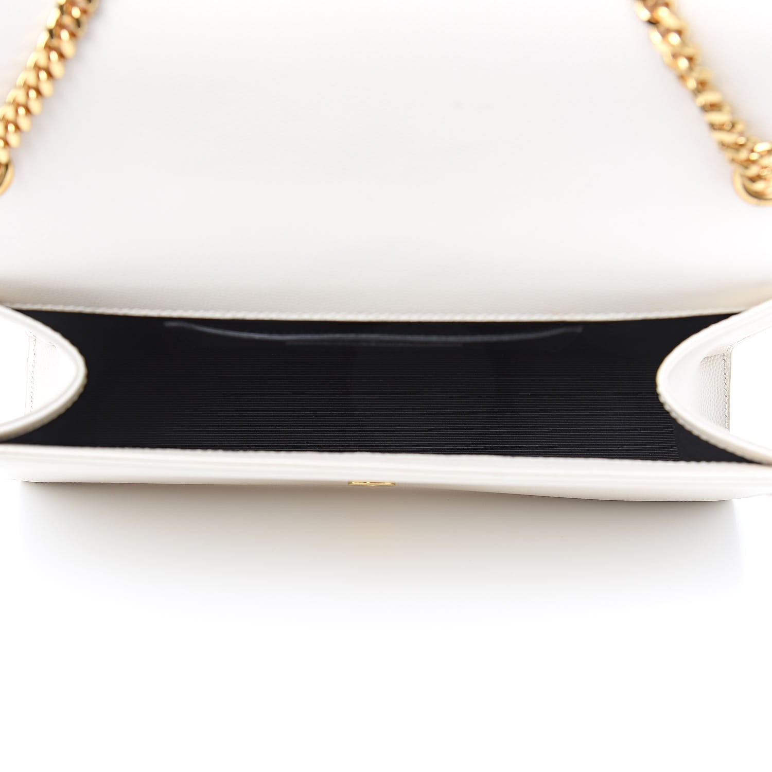 Saint Laurent Grain De Poudre Medium Classic Monogram Kate Satchel Porcellana 5 of 12