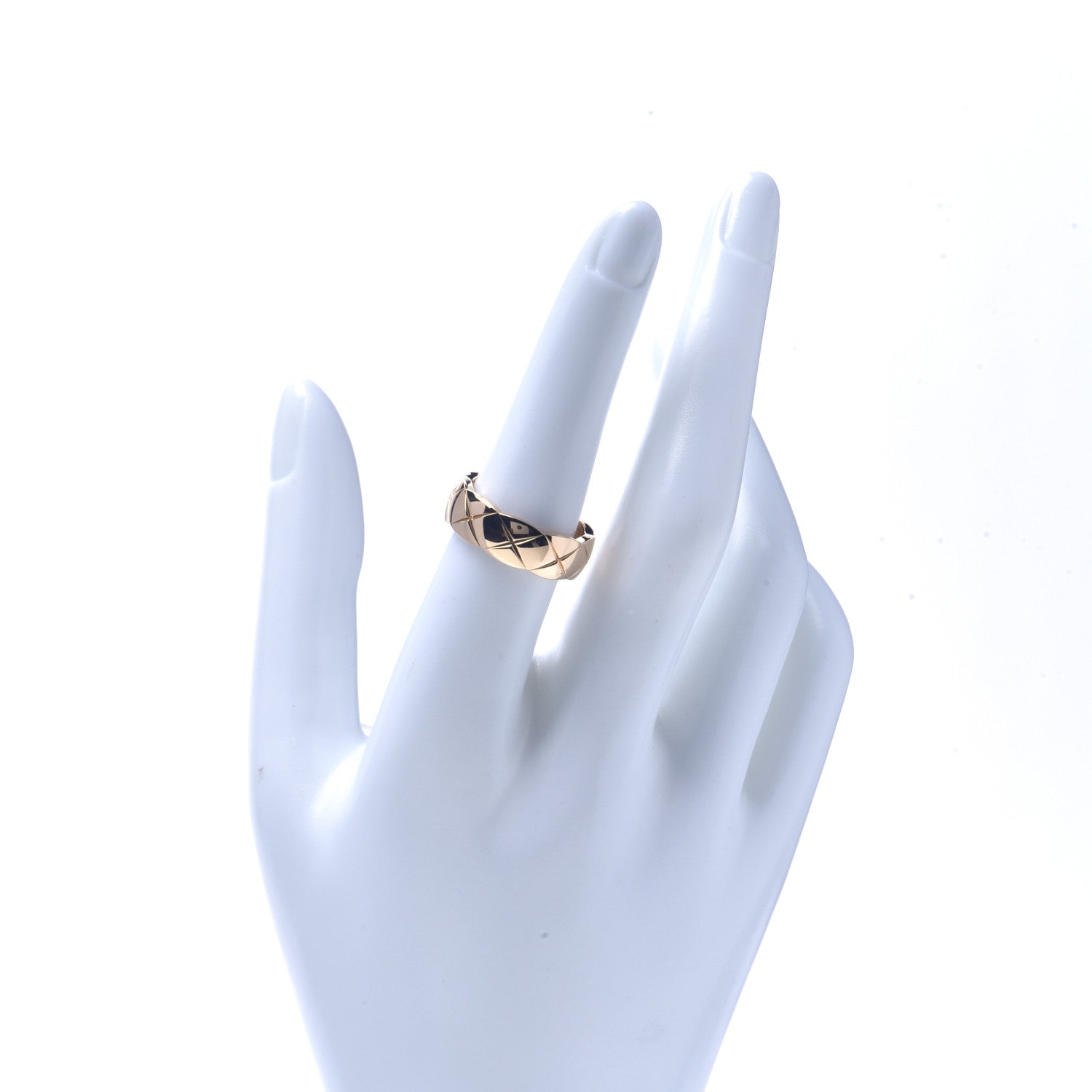 Chanel 18K Yellow Gold Small Coco Crush Ring 55 7.25 2 of 6