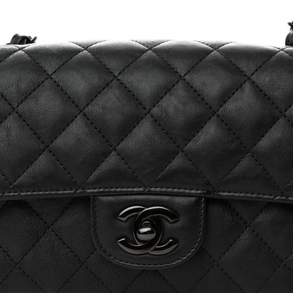 Chanel Crumpled Calfskin Quilted Mini Rectangular Flap So Black 8 of 12