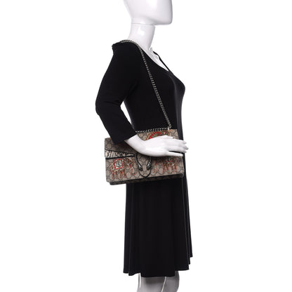 Gucci GG Supreme Monogram Elaphe Elephant Embroidered Small Dionysus Shoulder Bag 3 of 11