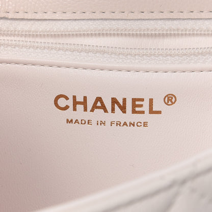 Chanel Caviar Quilted Medium Sweet Classic Flap White 8 of 11