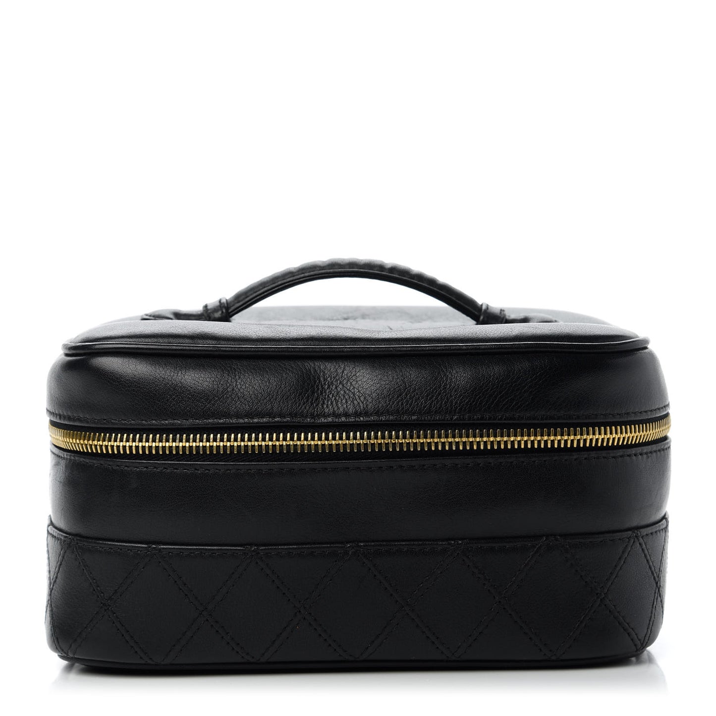 Calfskin Vanity Cosmetic Bag Black