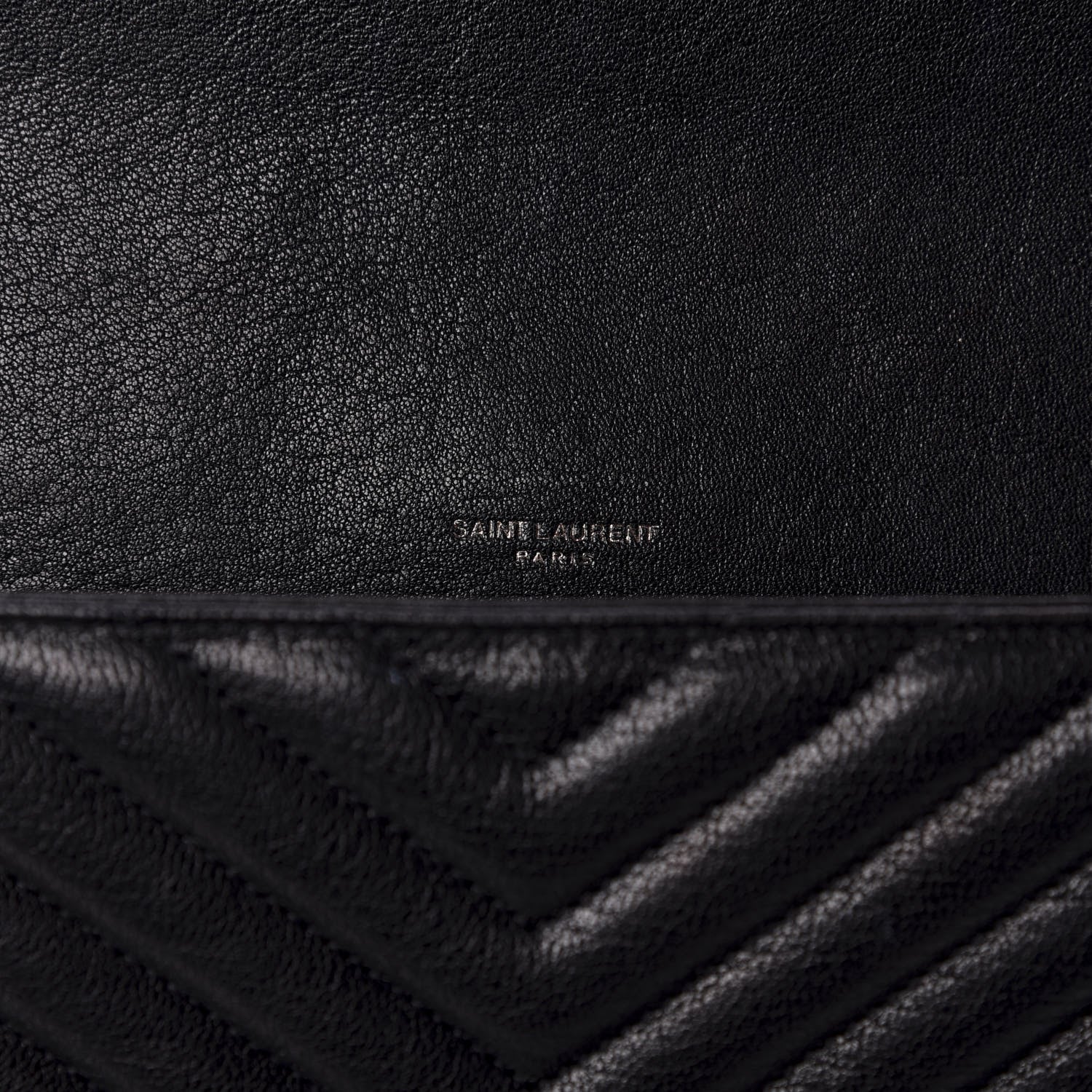 Saint Laurent Sheepskin Matelasse Chevron Monogram Monochrome Large College Satchel Black 6 of 10
