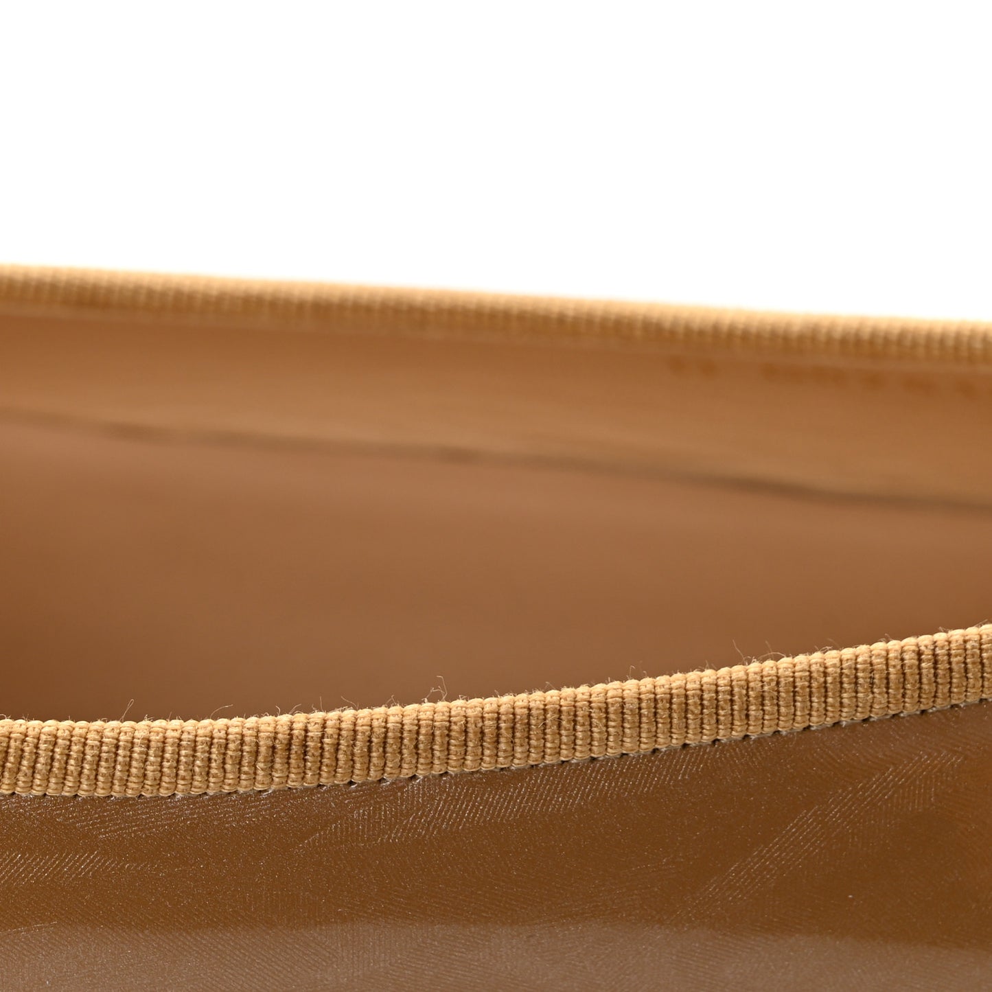 Patent Calfskin CC Cap Toe Ballerina Flats 36 Gold