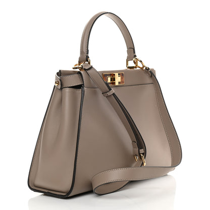Fendi Vitello Seta Plexiglass Tortoise Medium Peekaboo Iconic Satchel Tortora 3 of 11