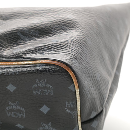 MCM Visetos Striped Munich Lion Tote Black 12 of 18