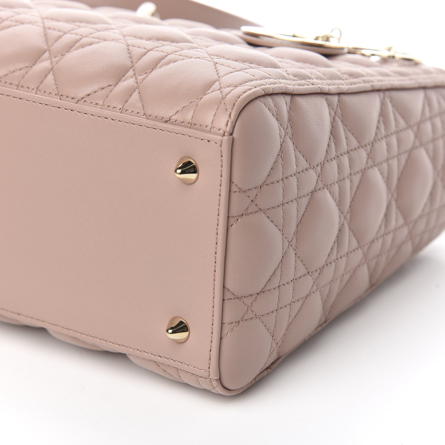 Christian Dior Lambskin Cannage Medium Lady Dior Bois de Rose 9 of 10