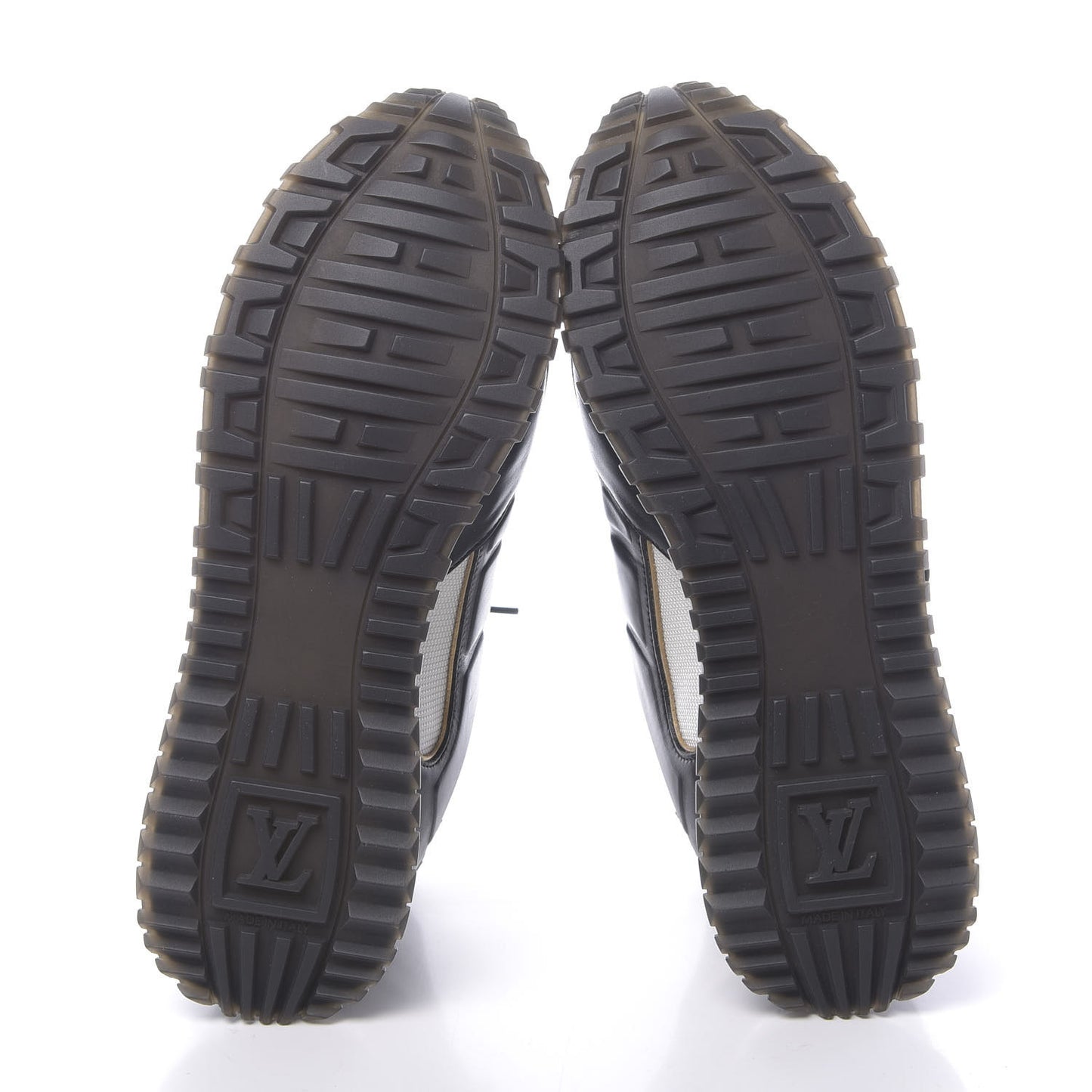 Calfskin Monogram Run Away Sneakers 39 Black