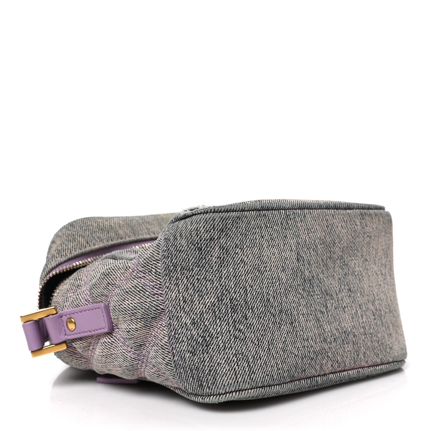 Saint Laurent Denim Quilted 80's Vanity Bag Bleached Lilac 4 of 9