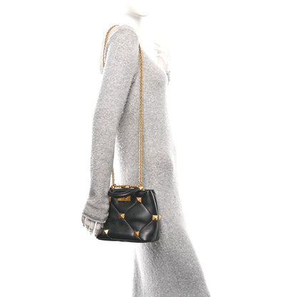 Valentino Garavani Nappa Small Roman Stud The Handle Bag Black 2 of 9