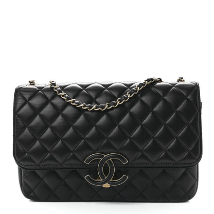 Chanel Lambskin Quilted Large CC Chic Flap Black 1 of 11