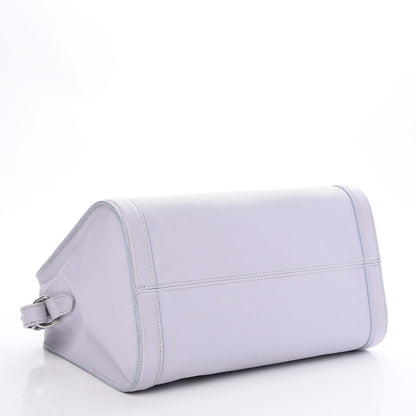 Alexander McQueen ALEXANDER MCQUEEN Pebbled Calfskin Small Skull Padlock Zip Around Tote Lavender 4 of 7