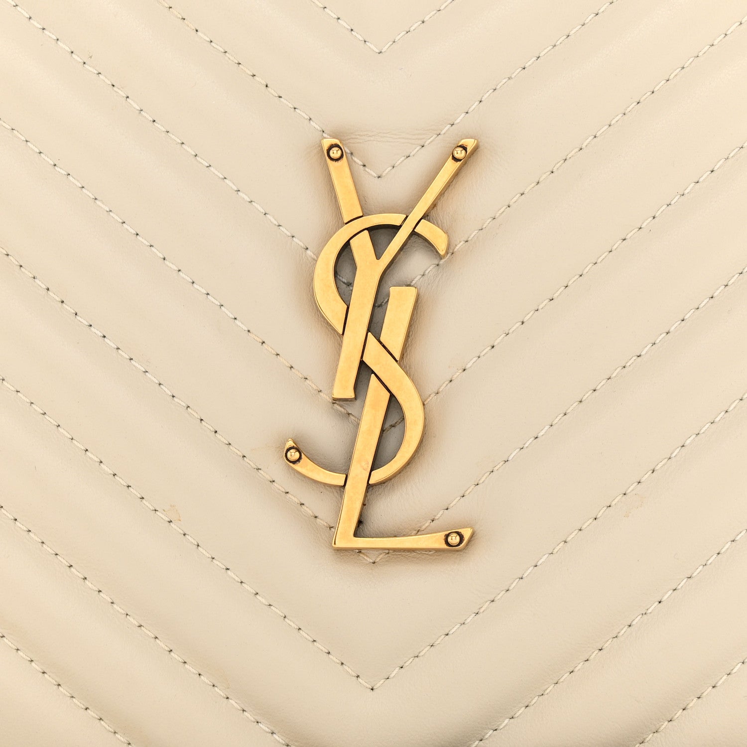 Saint Laurent Calfskin Matelasse Monogram Lou Camera Bag Crema Soft 8 of 10
