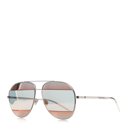 Christian Dior Split 1 Aviator Sunglasses Gold Silver 1 of 4