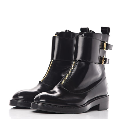Louis Vuitton Glazed Calfskin Boots 38.5 Black 3 of 7