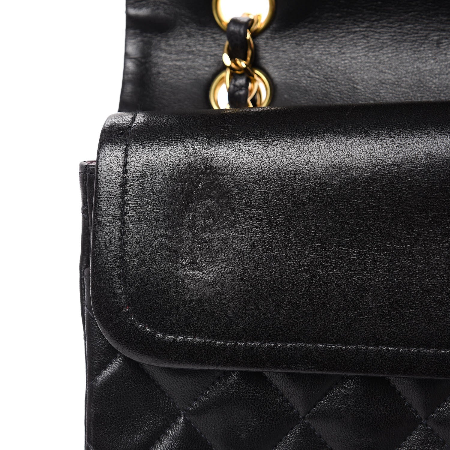 Chanel Lambskin Quilted Medium Double Flap Black 17 of 20