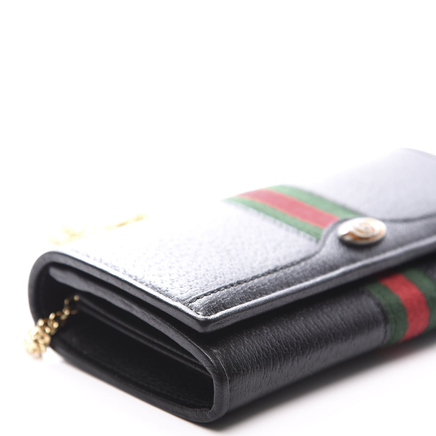 Calfskin Web Ophidia Wallet On Chain Black