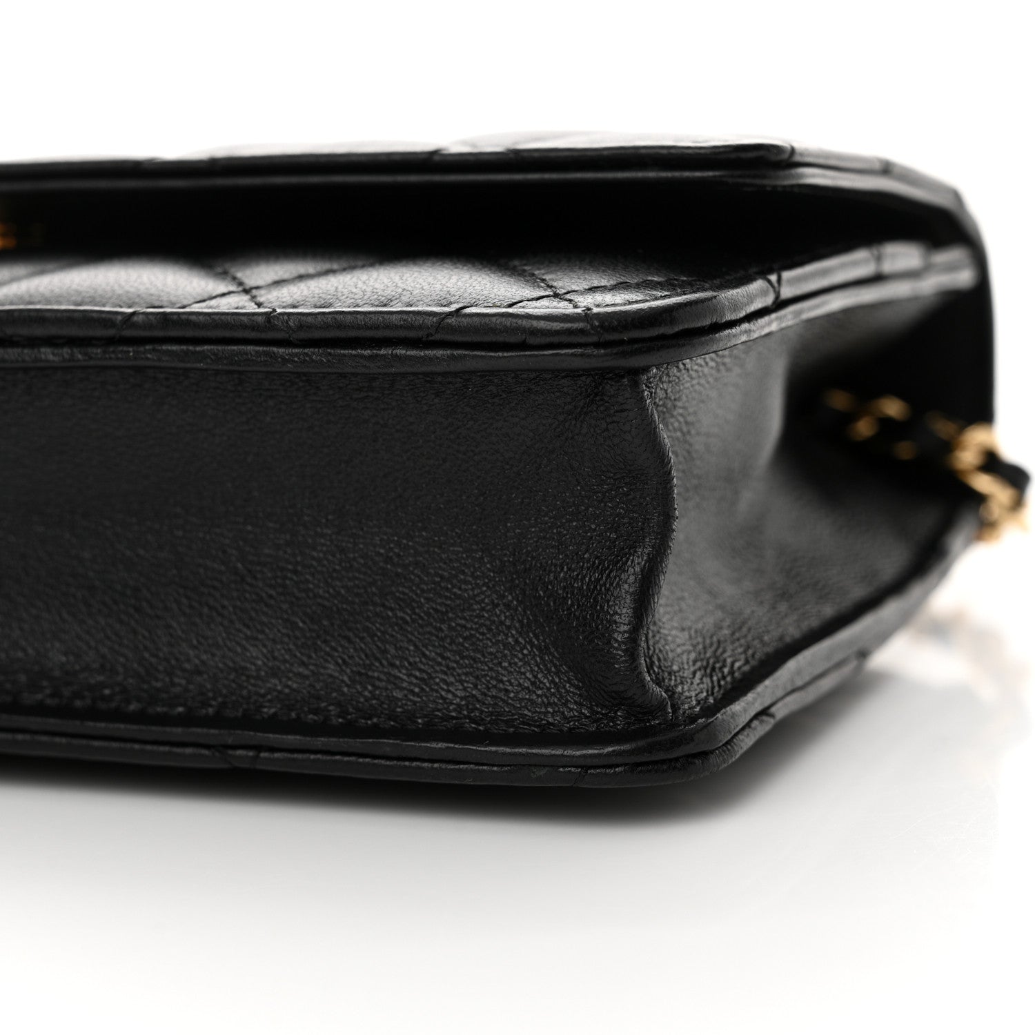 Chanel Lambskin Quilted Wallet On Chain WOC Black 11 of 14