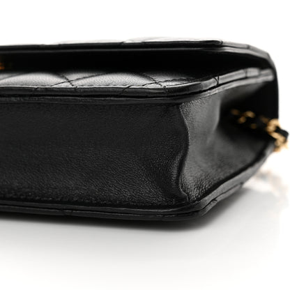 Chanel Lambskin Quilted Wallet On Chain WOC Black 11 of 14