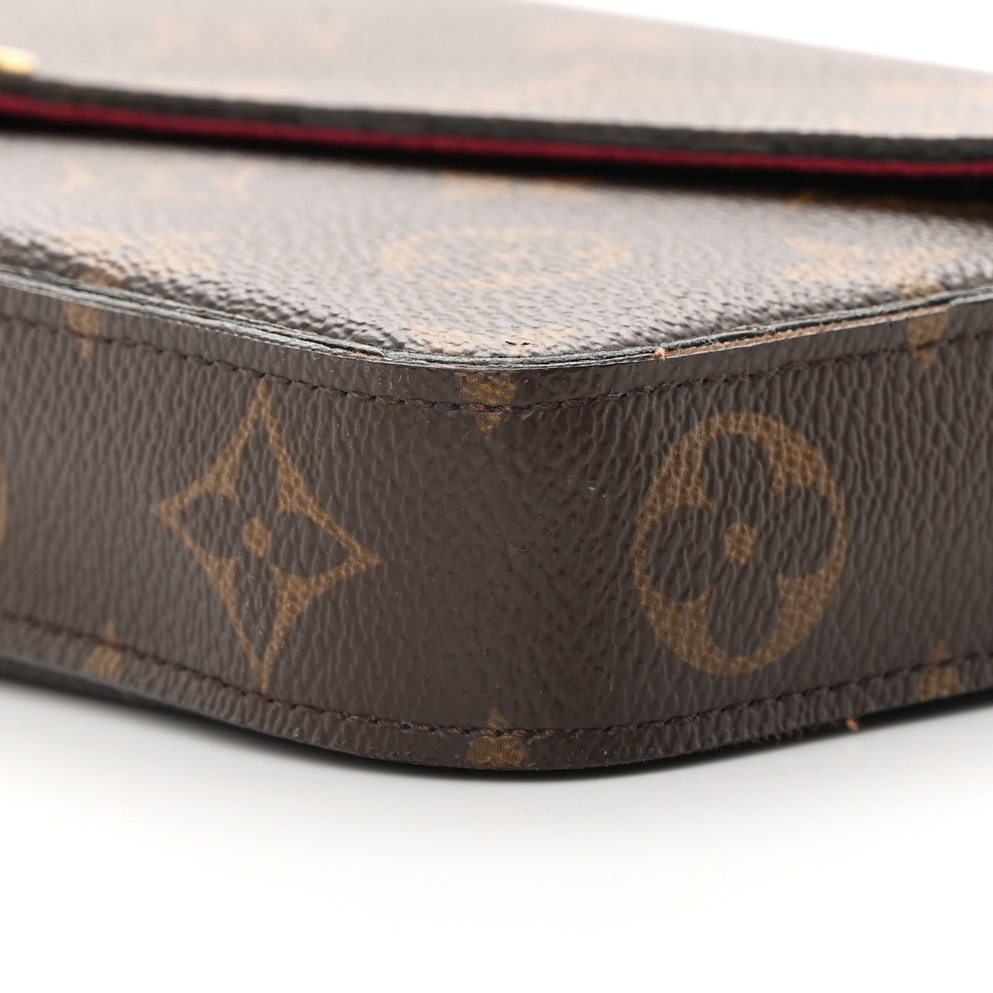 Monogram Pochette Felicie Chain Wallet Fuchsia