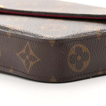 Louis Vuitton Monogram Pochette Felicie Chain Wallet Fuchsia 12 of 19