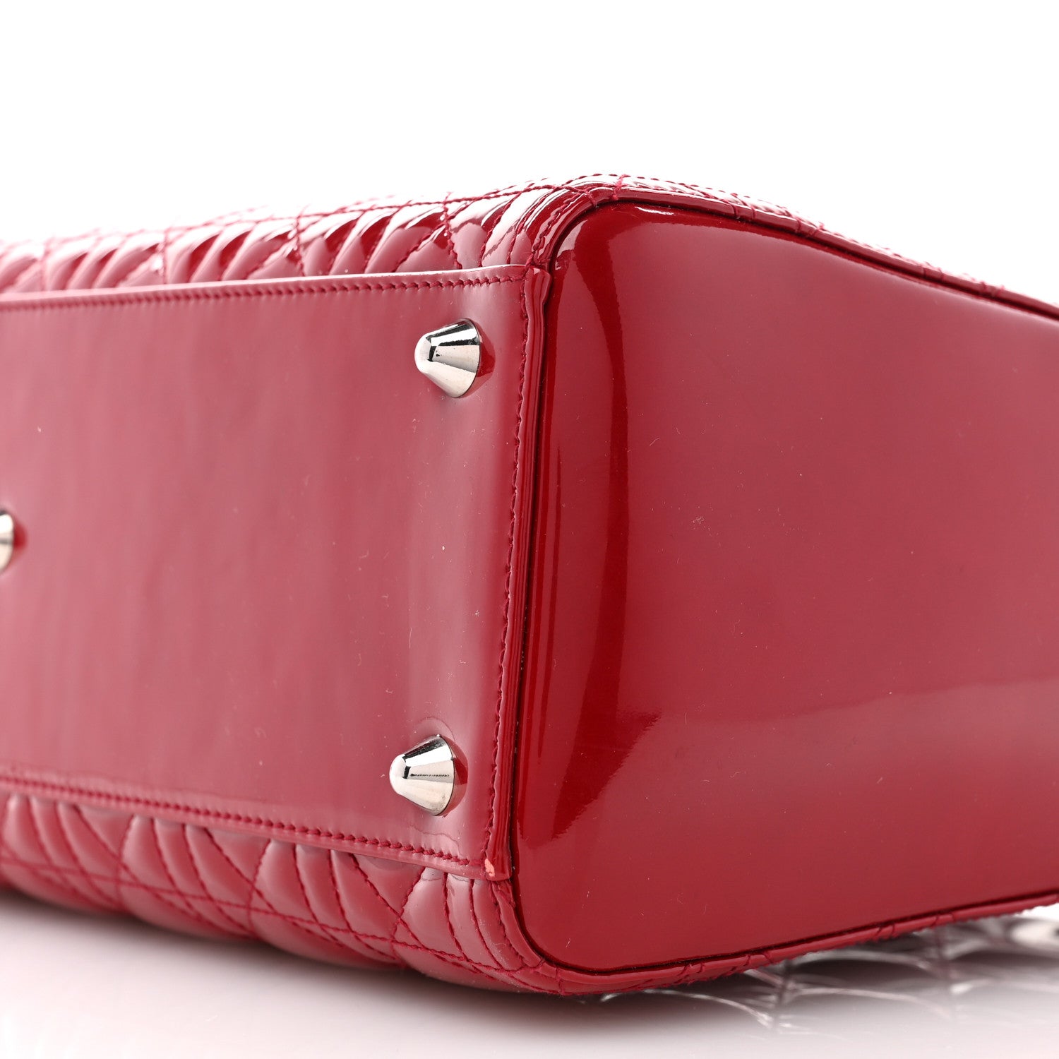 Christian Dior Patent Cannage Large Lady Dior Red 10 of 10