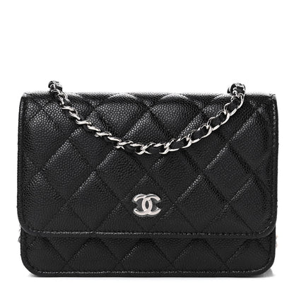 Chanel Caviar Quilted Mini Wallet On Chain WOC Black 1 of 4