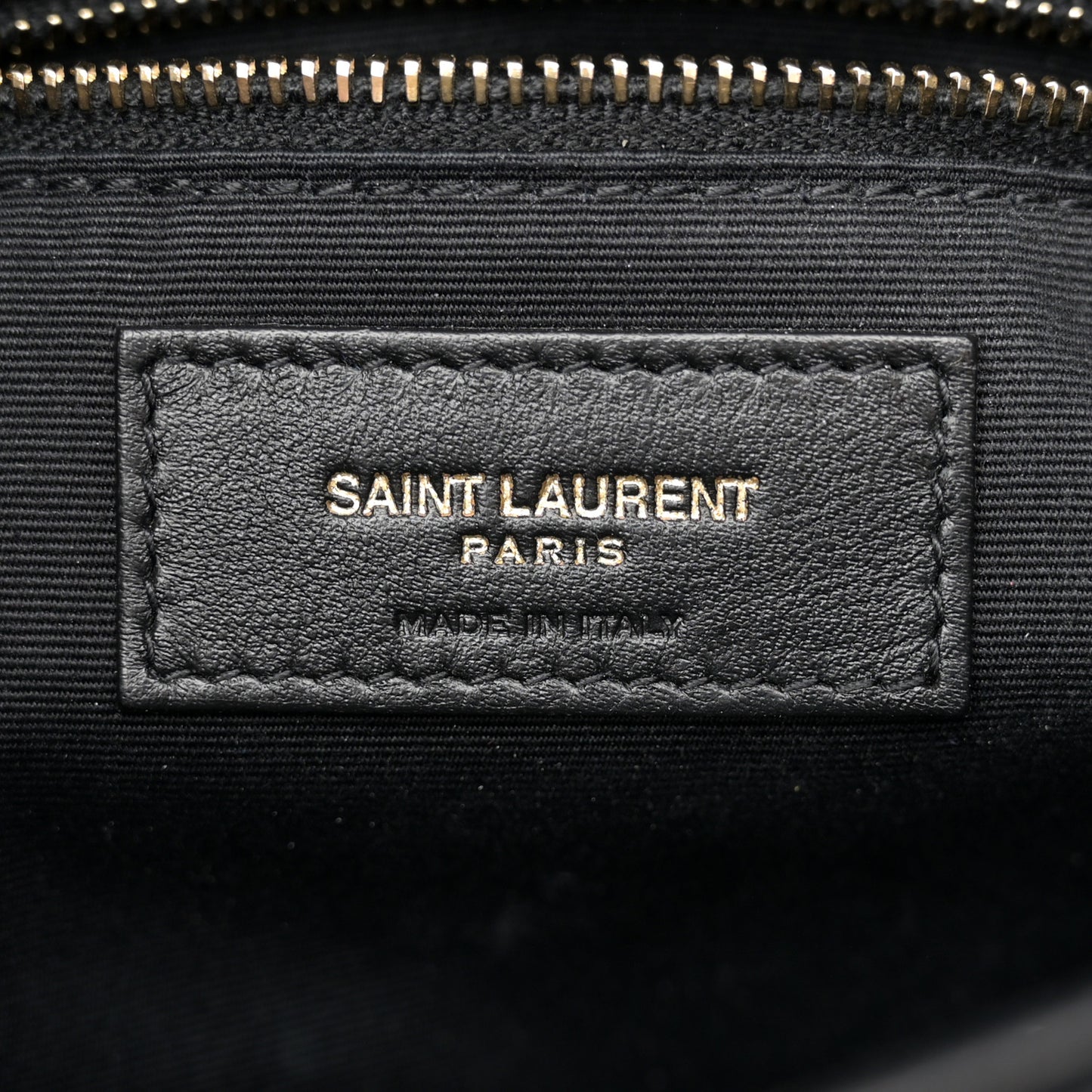 Lambskin Quilted Small Loulou Puffer Monogram Chain Satchel Black