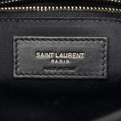 Saint Laurent Lambskin Quilted Small Loulou Puffer Monogram Chain Satchel Black 6 of 10