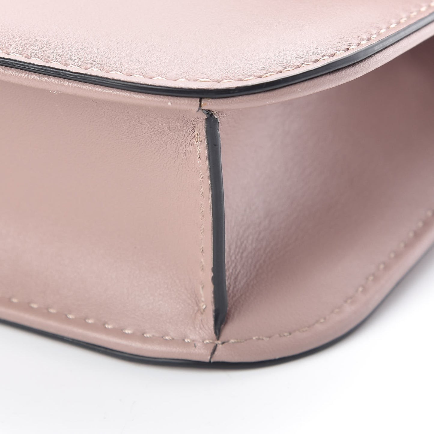 Vitello Small Glam Lock Rockstud Flap Poudre