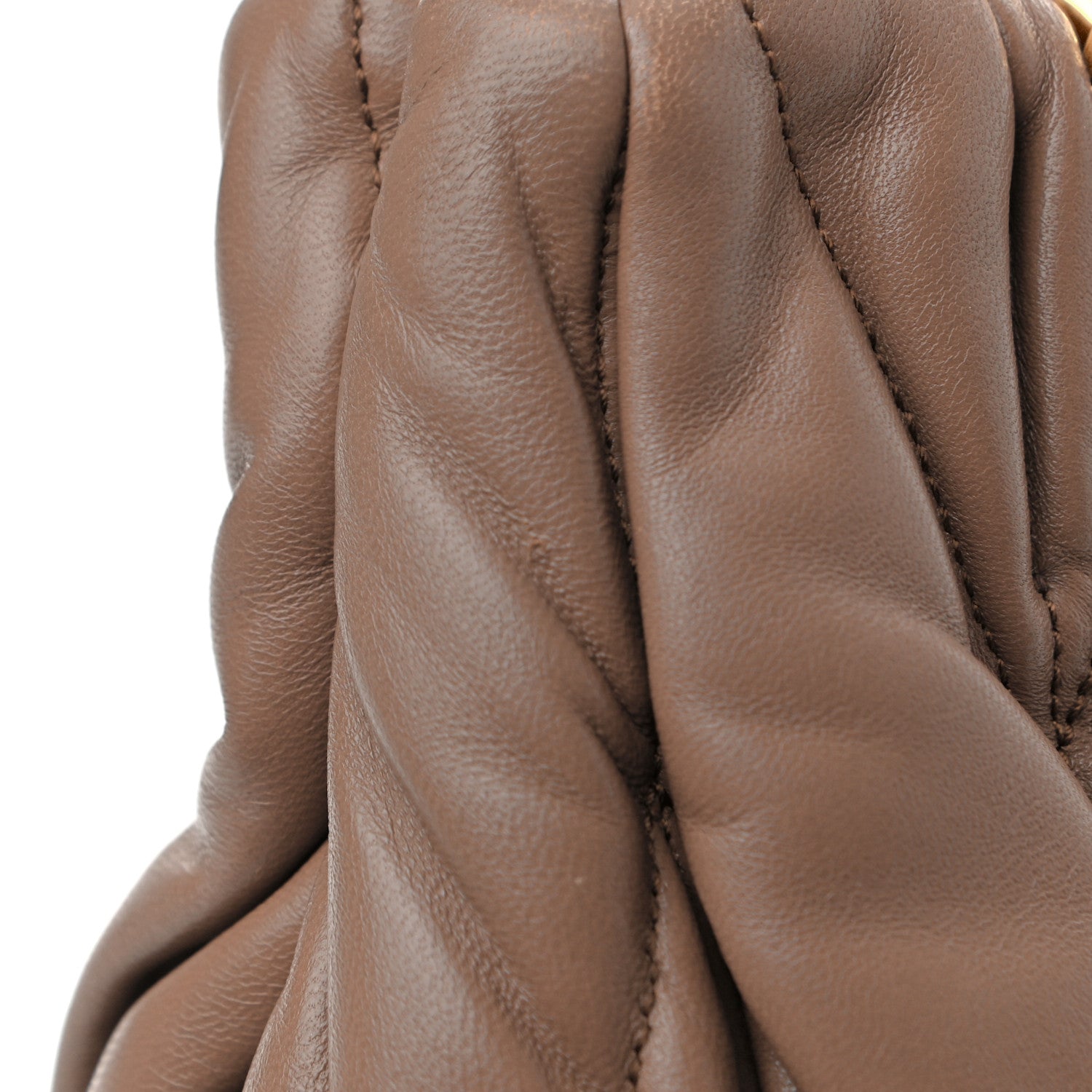 Miu Miu Nappa Matelasse Top Handle Satchel Cammello 15 of 15