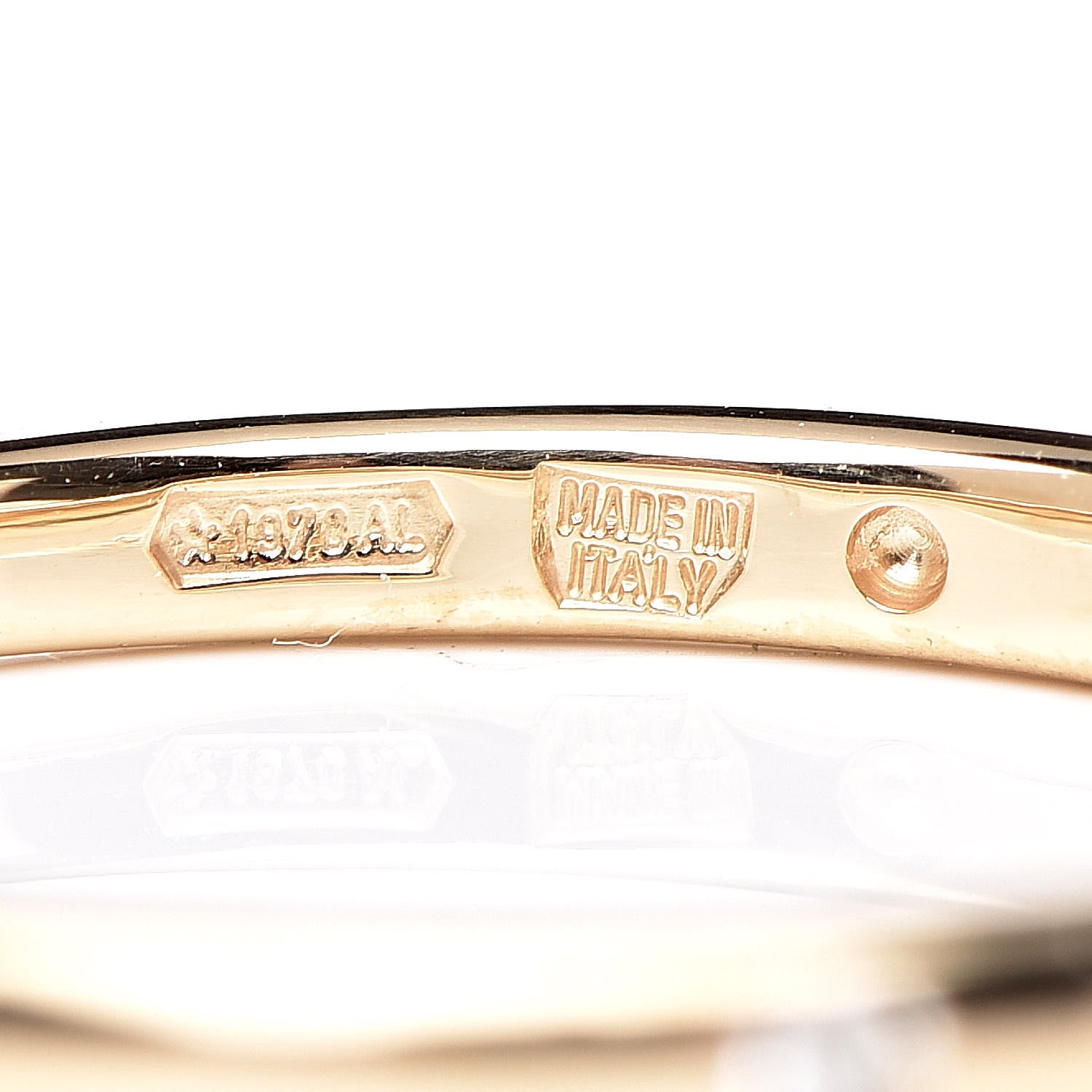 Bulgari 18K Yellow Gold Diamond Fedi Wedding Band Ring 48 4.5 6 of 6