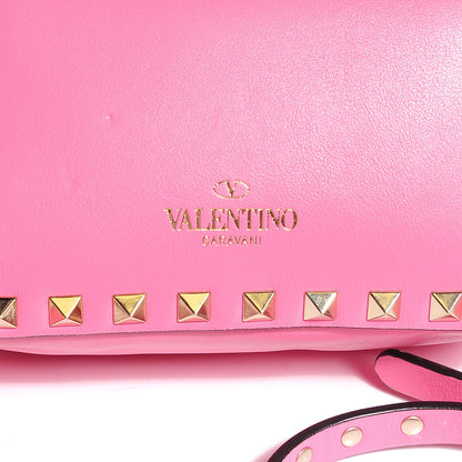 Valentino Garavani Vitello Mini Rockstud Flap Saddle Crossbody Bag Ninphea 5 of 8