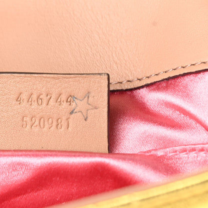 Gucci Metallic Calfskin Matelasse Studded Mini Pearly GG Marmont Shoulder Bag Gold 7 of 10