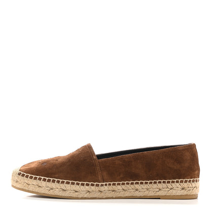 Saint Laurent Suede Monogram Espadrilles 38 Brown 1 of 8