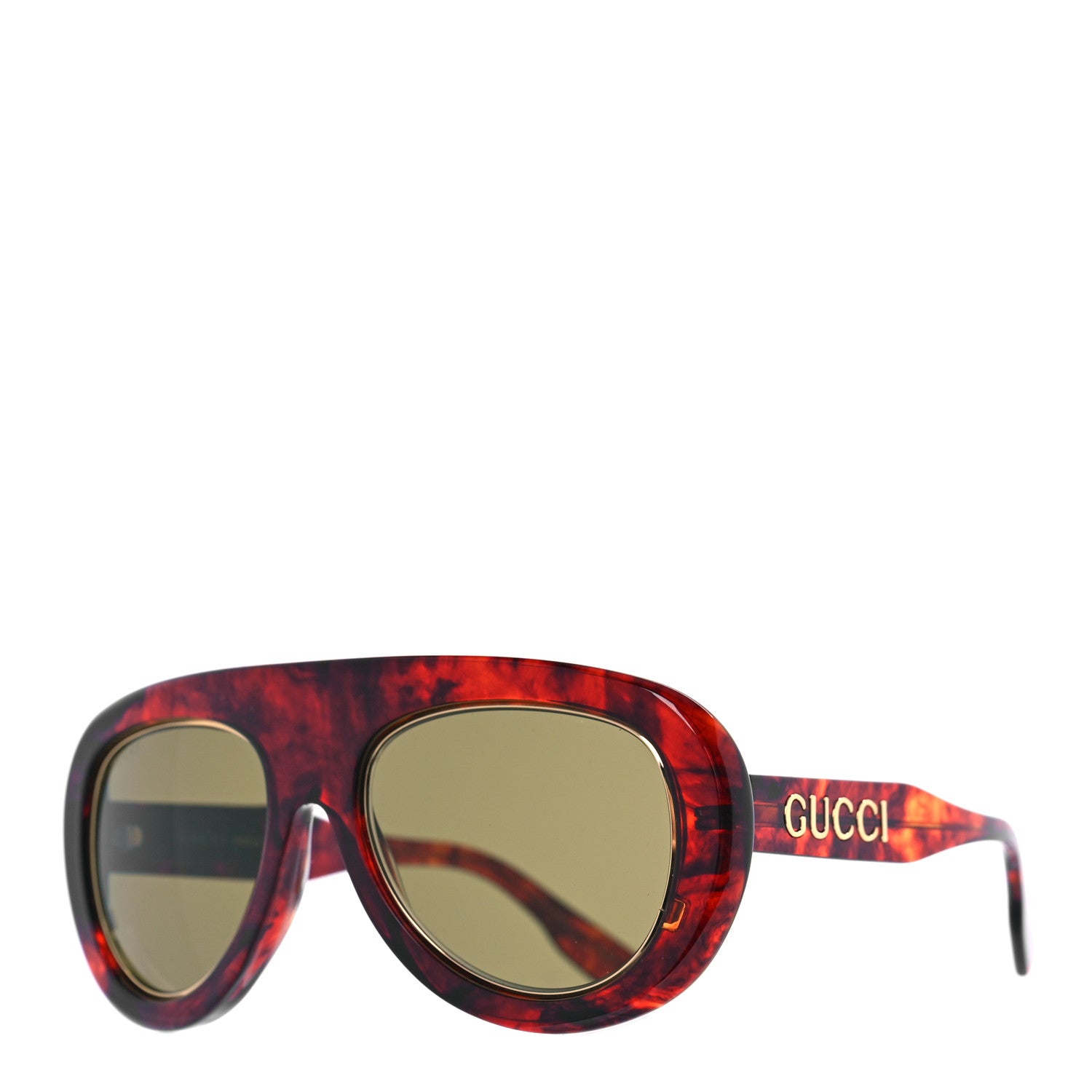 Gucci Acetate Oversize Sunglasses GG1152S Tortoise 1 of 7