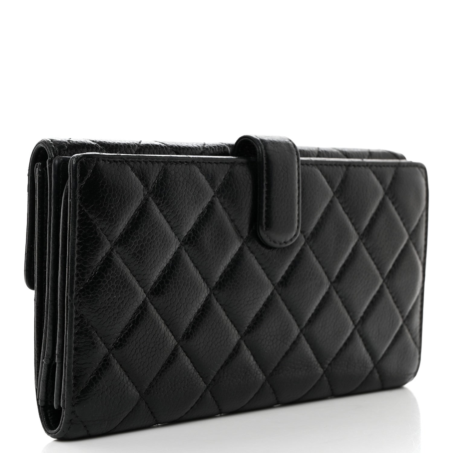 Chanel Caviar Quilted CC Long Double Wallet Black 3 of 11
