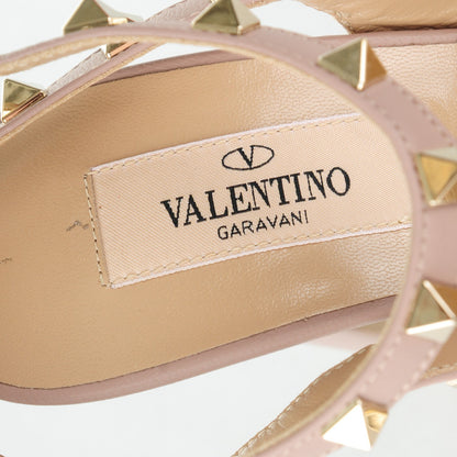 Valentino Garavani Patent Rockstud Ankle Strap Pumps 38.5 Poudre 8 of 8