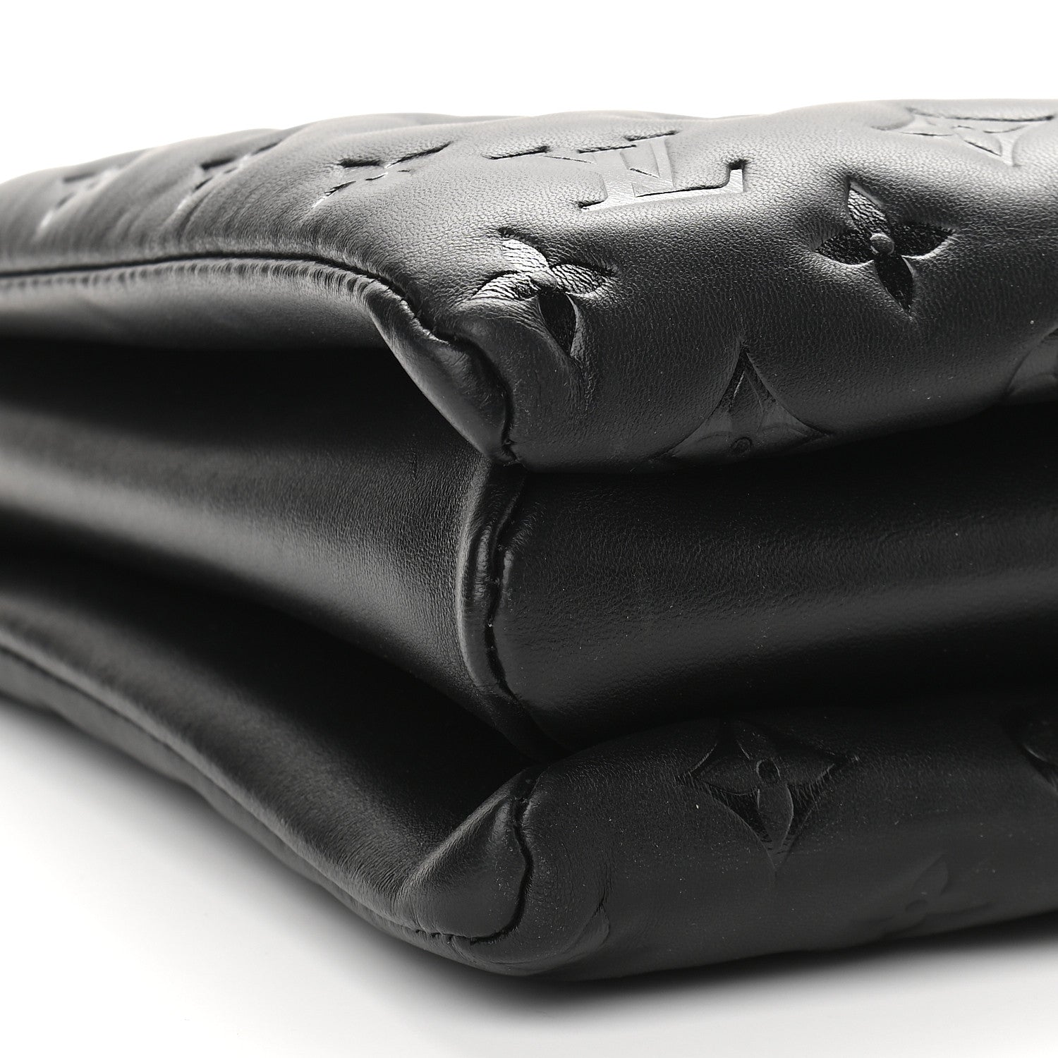 Louis Vuitton Lambskin Embossed Monogram Coussin MM Black 7 of 8