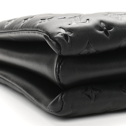 Louis Vuitton Lambskin Embossed Monogram Coussin MM Black 7 of 8
