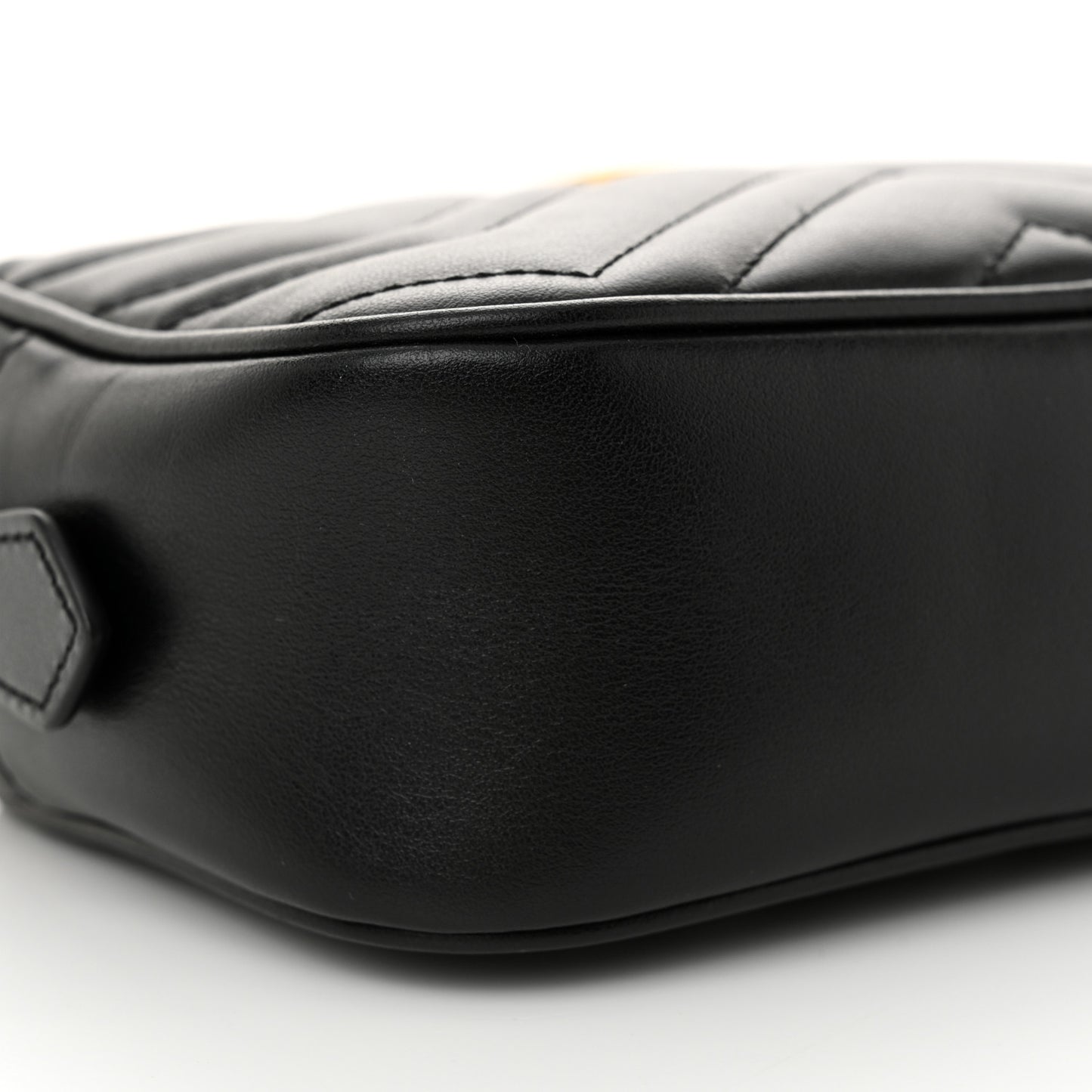 Calfskin Matelasse Mini GG Marmont Chain Shoulder Bag Black
