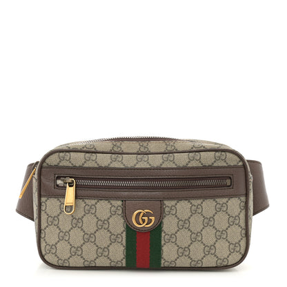 Gucci Soft GG Supreme Monogram Medium Ophidia Belt Bag Dark Brown 1 of 10