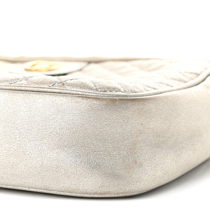 Gucci Laminated Nappa Web Trapuntata Mini GG Shoulder Bag Argento 10 of 11