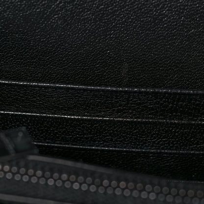 Saint Laurent Lambskin Diamond Quilted Becky Chain Wallet Black 13 of 14