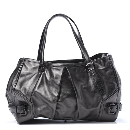 Burberry Metallic Calfskin Shoulder Bag Anthracite 1 of 13