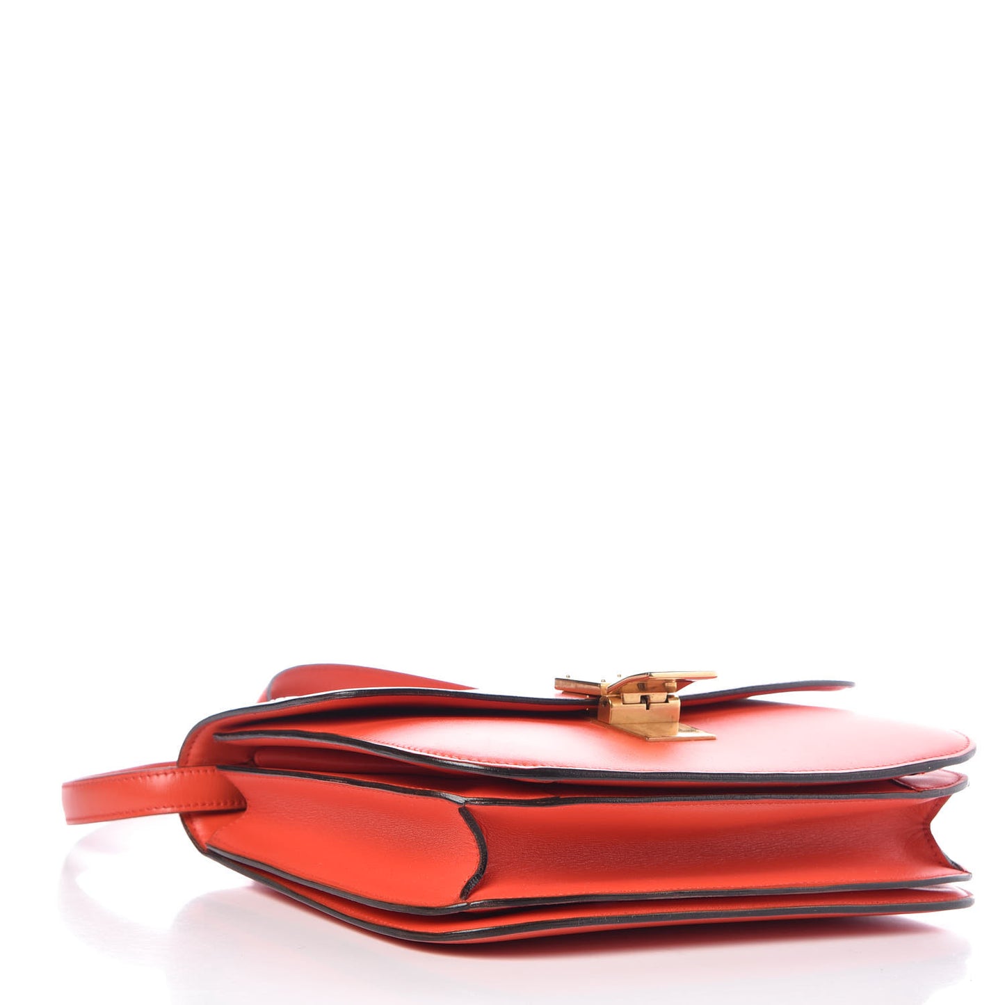 Box Calfskin Medium Classic Box Flap Bag Poppy