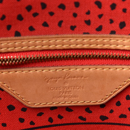 Louis Vuitton Monogram Kusama Waves Neverfull MM Red 10 of 14