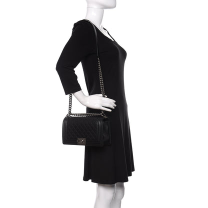 Chanel Caviar Quilted Medium Boy Flap Black 2 of 11