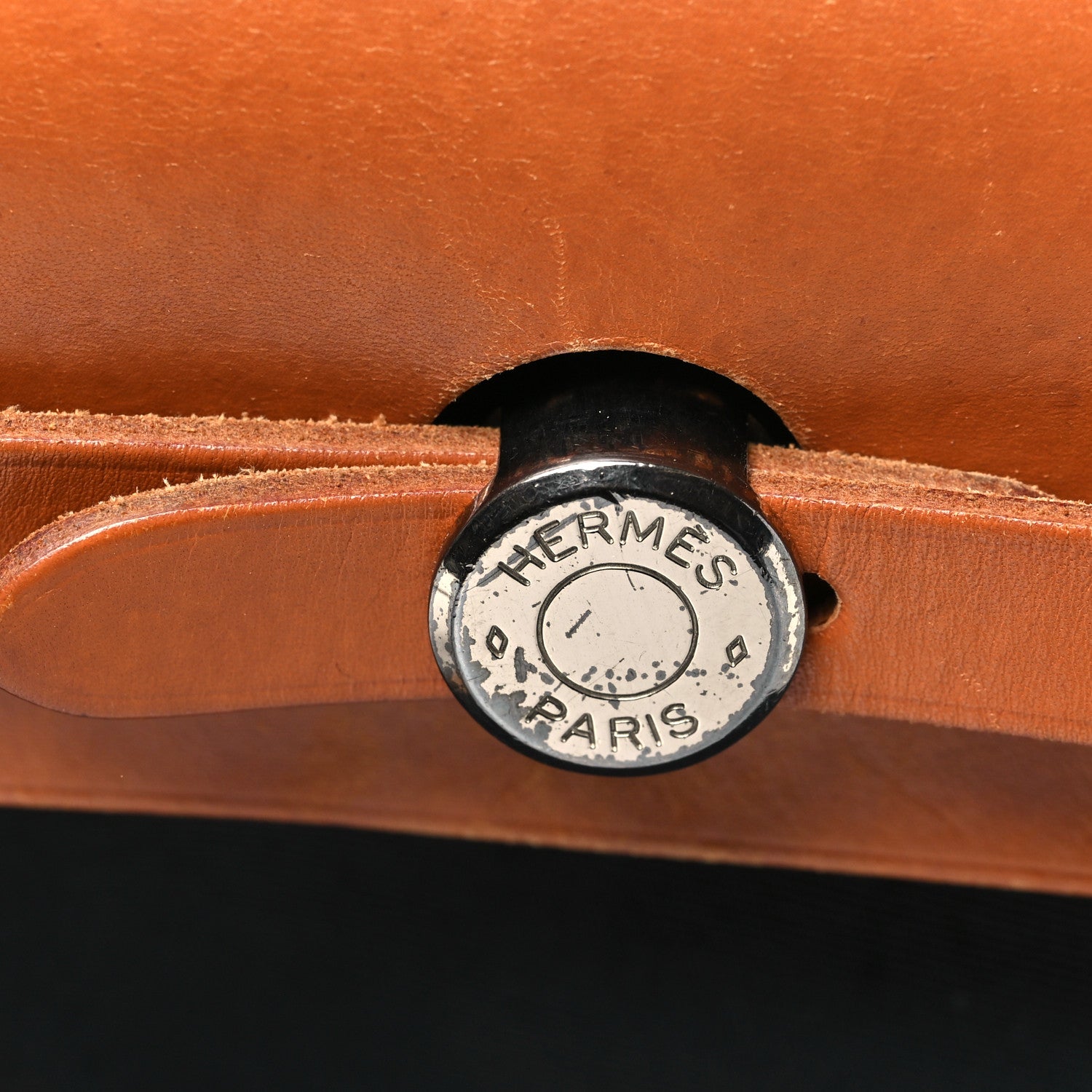 Hermes Toile Vache Calfskin Herbag 30 PM Black Natural 15 of 15